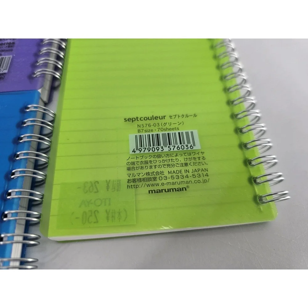 6 Lot Of Maruman Memo Septcouleur (4) B6 & (2) B7 books‎ set - New Unused